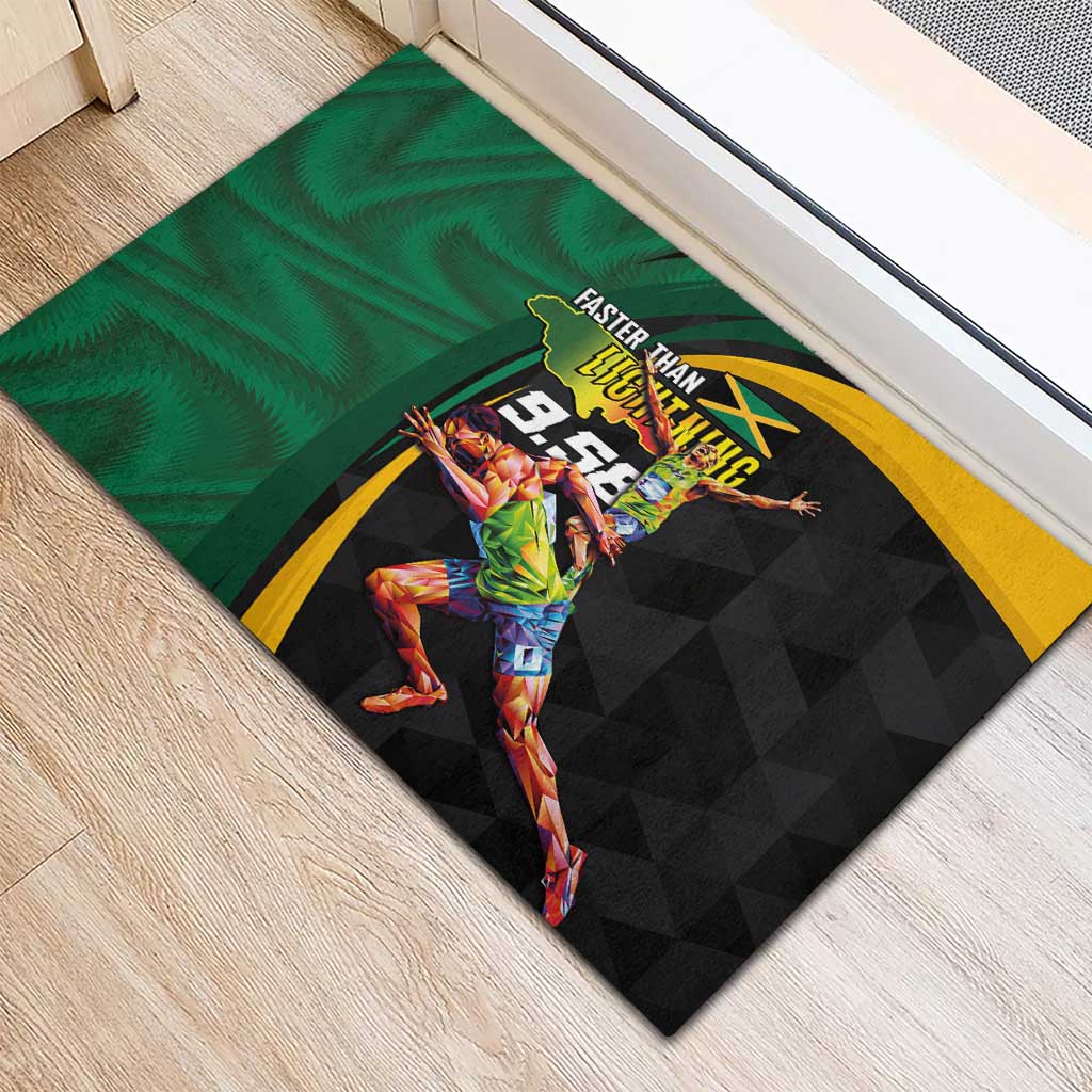 Proud of Jamaican Rubber Doormat Faster Than Lightning-9.58 Seconds - African Pride