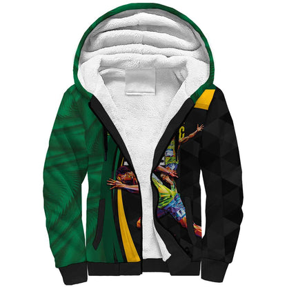 Proud of Jamaican Sherpa Hoodie Faster Than Lightning-9.58 Seconds - African Pride
