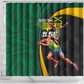 Proud of Jamaican Shower Curtain Faster Than Lightning-9.58 Seconds - African Pride