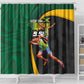 Proud of Jamaican Shower Curtain Faster Than Lightning-9.58 Seconds - African Pride