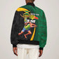 Proud of Jamaican Sleeve Zip Bomber Jacket Faster Than Lightning-9.58 Seconds - African Pride