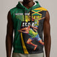 Proud of Jamaican Sleeveless Hoodie Faster Than Lightning-9.58 Seconds - African Pride