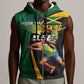 Proud of Jamaican Sleeveless Zip Hoodie Faster Than Lightning-9.58 Seconds - African Pride