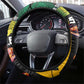 Proud of Jamaican Steering Wheel Cover Faster Than Lightning-9.58 Seconds - African Pride
