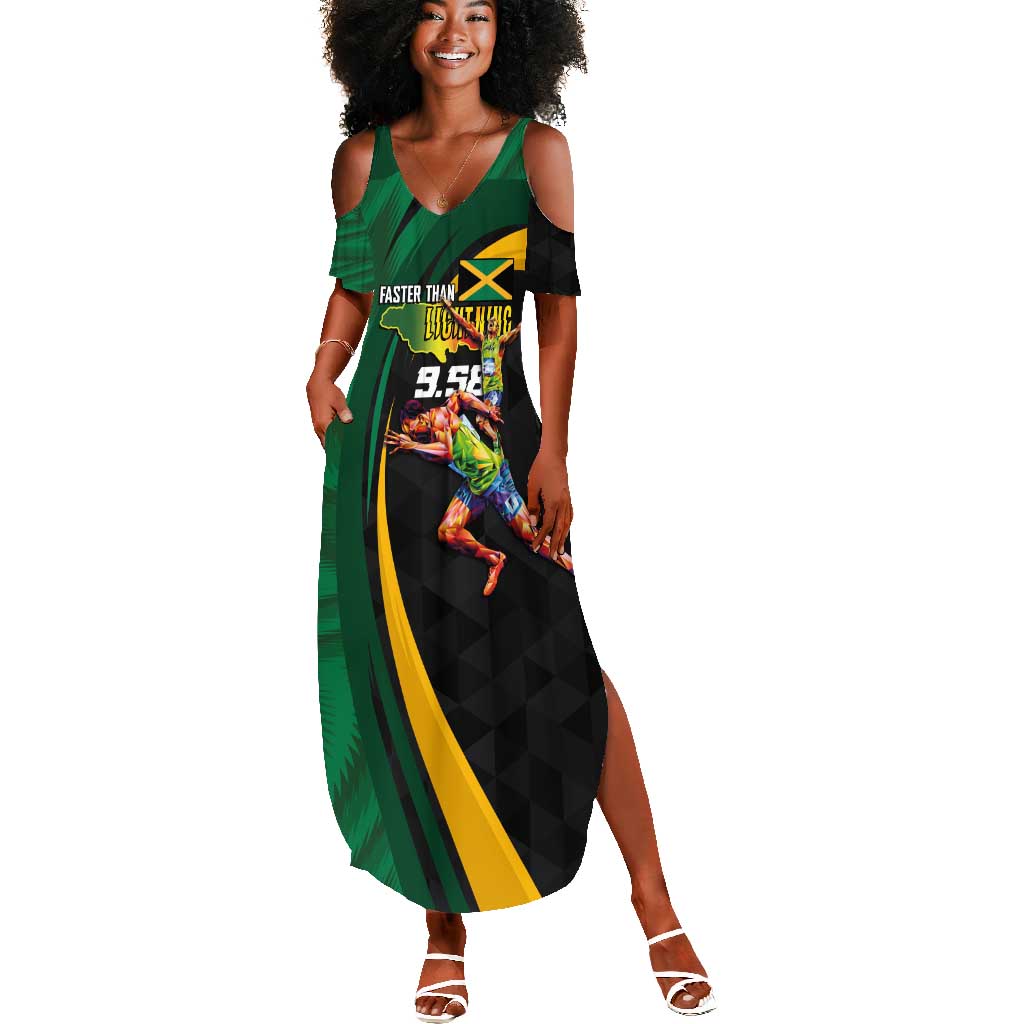 Proud of Jamaican Summer Maxi Dress Faster Than Lightning-9.58 Seconds - African Pride