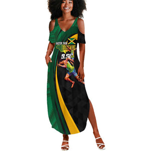 Proud of Jamaican Summer Maxi Dress Faster Than Lightning-9.58 Seconds - African Pride