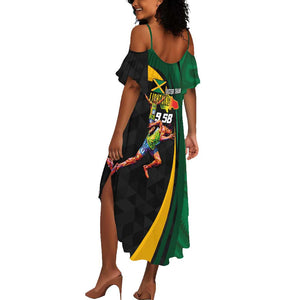 Proud of Jamaican Summer Maxi Dress Faster Than Lightning-9.58 Seconds - African Pride