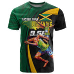 Proud of Jamaican T shirt Faster Than Lightning-9.58 Seconds - African Pride