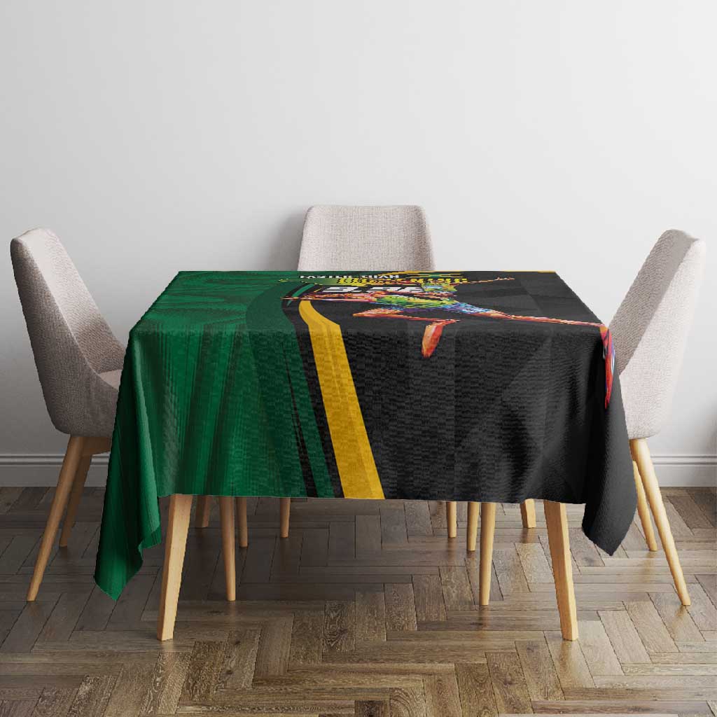 Proud of Jamaican Tablecloth Faster Than Lightning-9.58 Seconds - African Pride