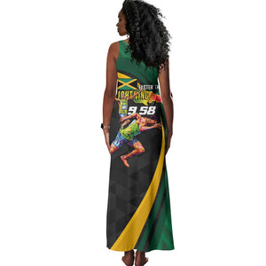 Proud of Jamaican Tank Maxi Dress Faster Than Lightning-9.58 Seconds - African Pride