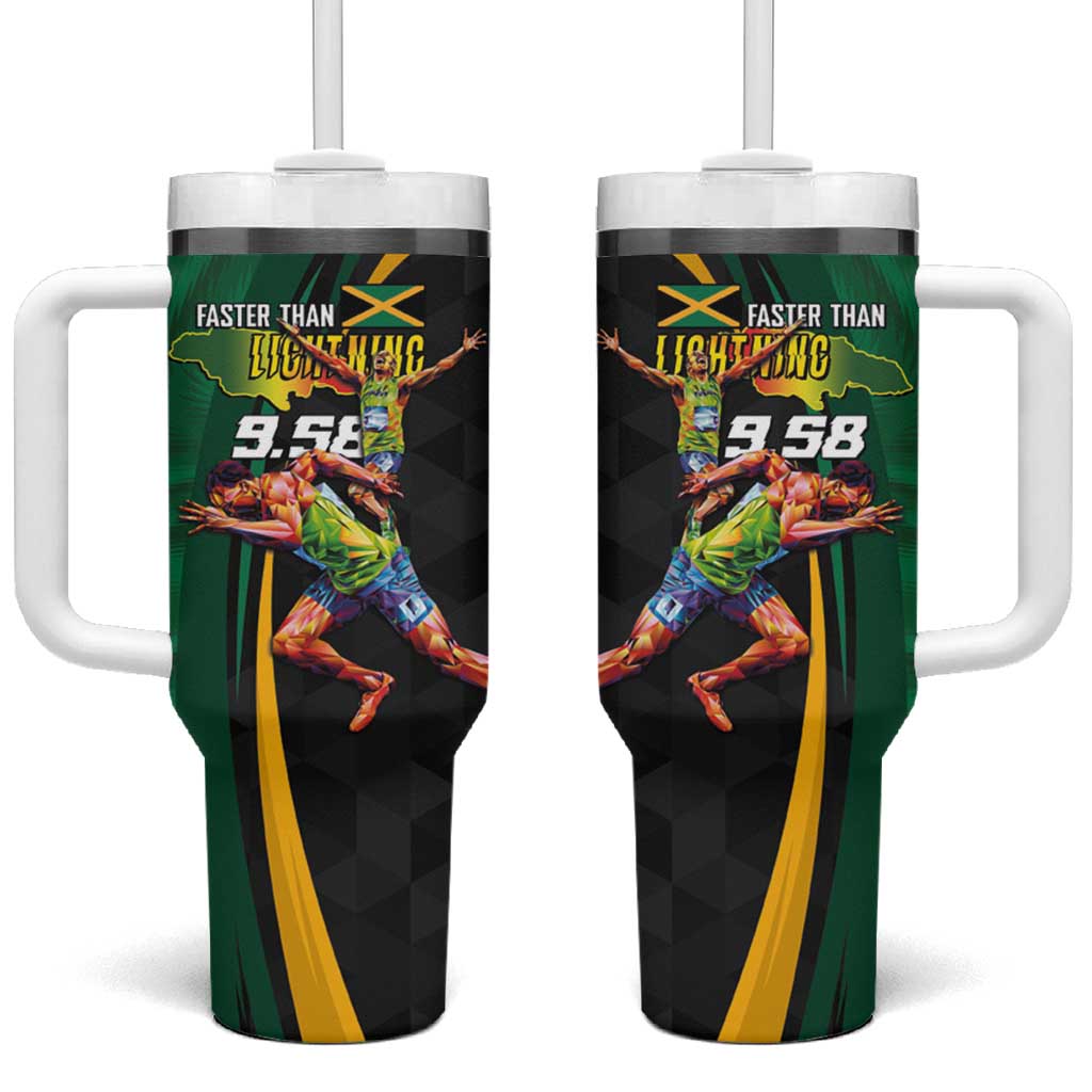 Proud of Jamaican Tumbler With Handle Faster Than Lightning-9.58 Seconds - African Pride