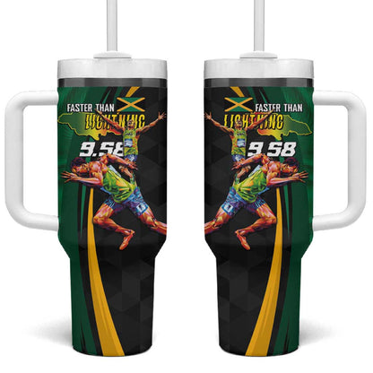 Proud of Jamaican Tumbler With Handle Faster Than Lightning-9.58 Seconds - African Pride