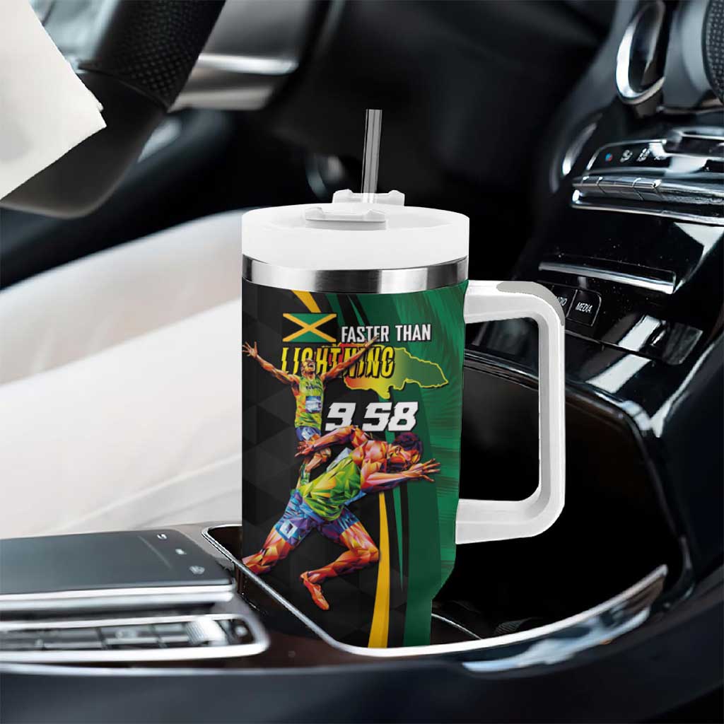 Proud of Jamaican Tumbler With Handle Faster Than Lightning-9.58 Seconds - African Pride