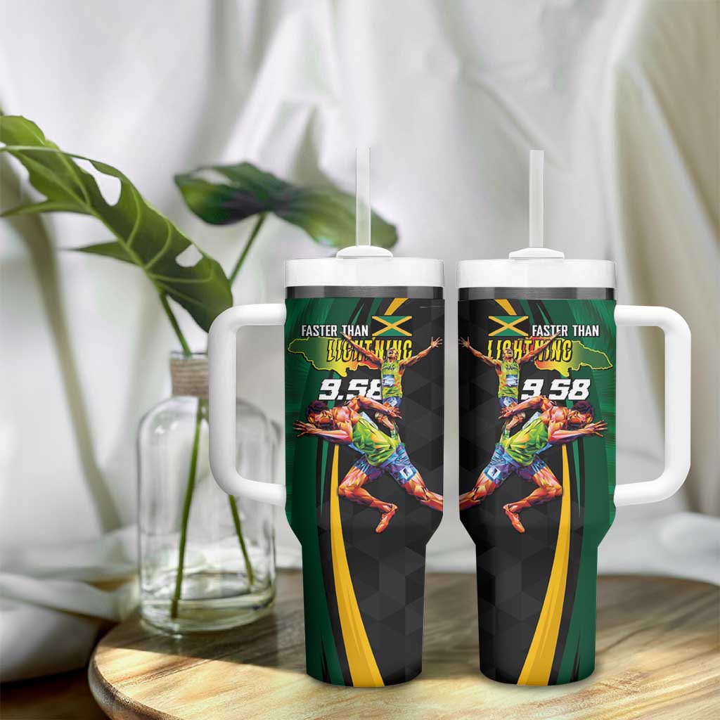 Proud of Jamaican Tumbler With Handle Faster Than Lightning-9.58 Seconds - African Pride