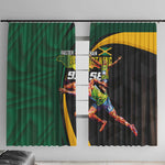 Proud of Jamaican Window Curtain Faster Than Lightning-9.58 Seconds - African Pride