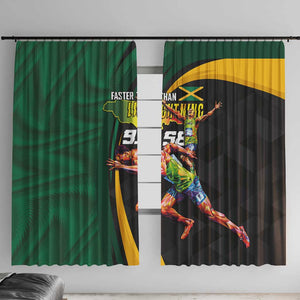 Proud of Jamaican Window Curtain Faster Than Lightning-9.58 Seconds - African Pride