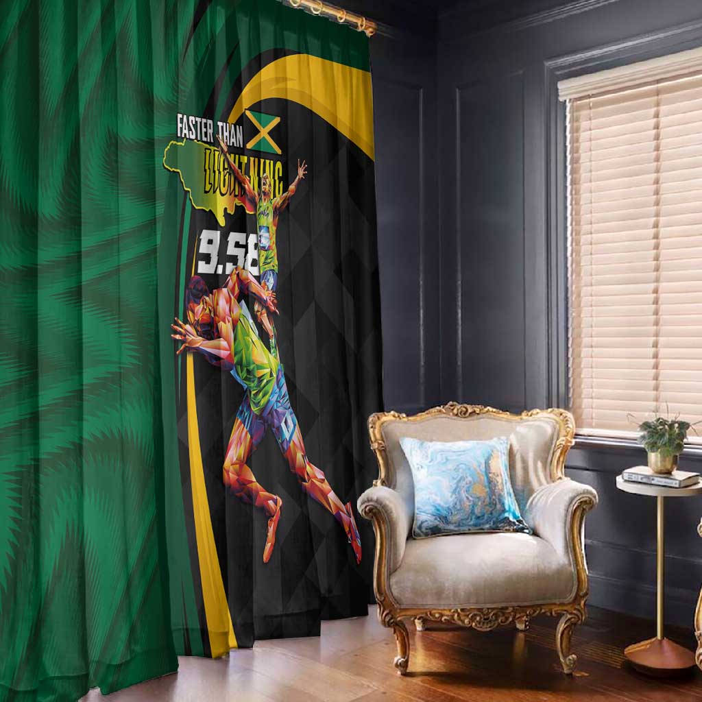 Proud of Jamaican Window Curtain Faster Than Lightning-9.58 Seconds - African Pride