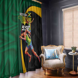 Proud of Jamaican Window Curtain Faster Than Lightning-9.58 Seconds - African Pride