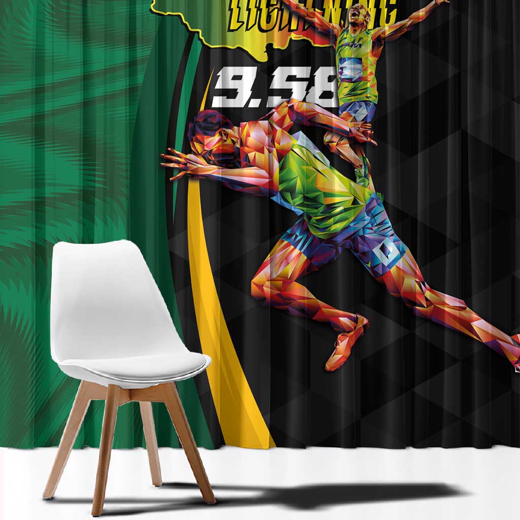 Proud of Jamaican Window Curtain Faster Than Lightning-9.58 Seconds - African Pride