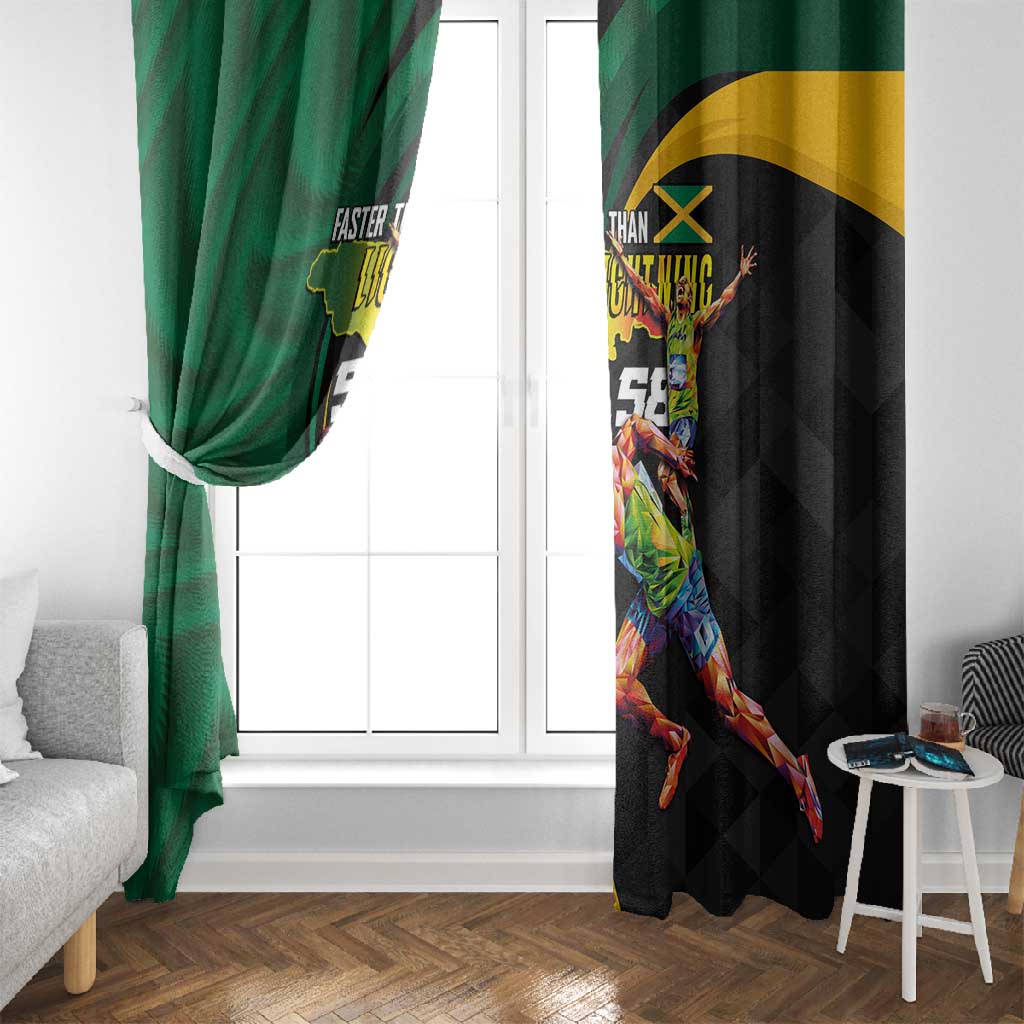 Proud of Jamaican Window Curtain Faster Than Lightning-9.58 Seconds - African Pride