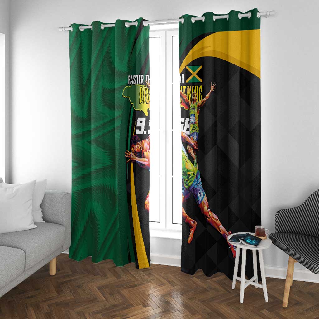 Proud of Jamaican Window Curtain Faster Than Lightning-9.58 Seconds - African Pride