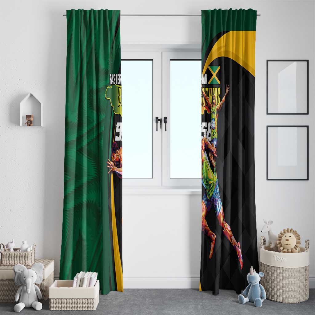 Proud of Jamaican Window Curtain Faster Than Lightning-9.58 Seconds - African Pride