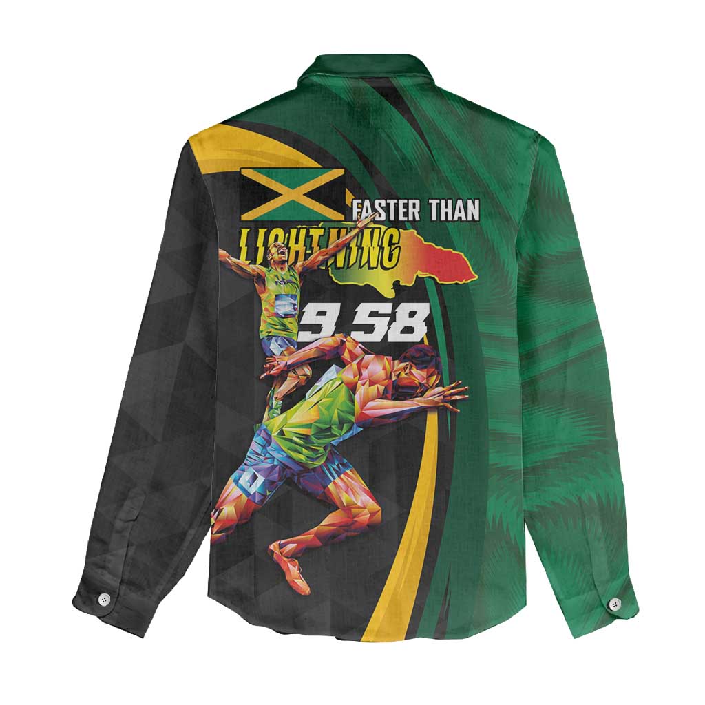 Proud of Jamaican Women Casual Shirt Faster Than Lightning-9.58 Seconds - African Pride