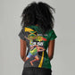 Proud of Jamaican Women V-Neck T-Shirt Faster Than Lightning-9.58 Seconds - African Pride