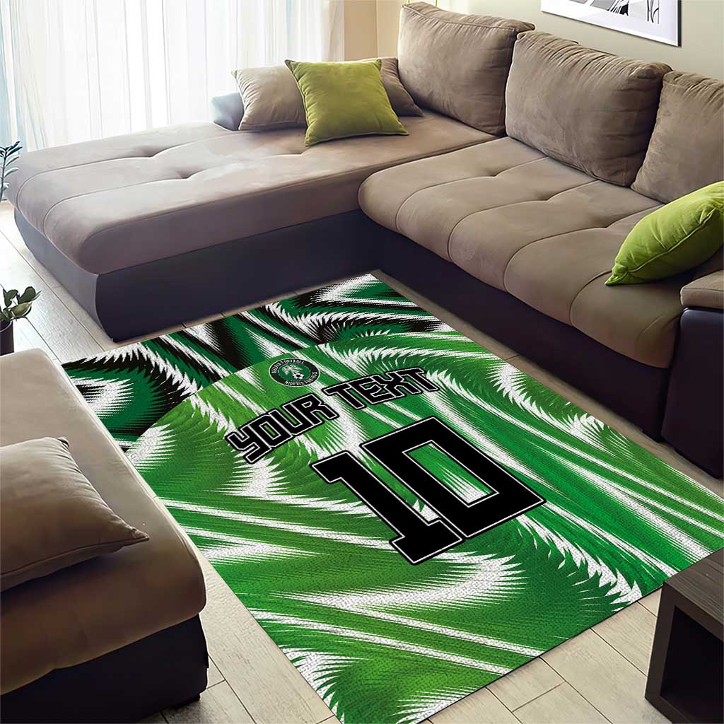 Custom Nigeria Football Area Rug Sporty Super Eagles