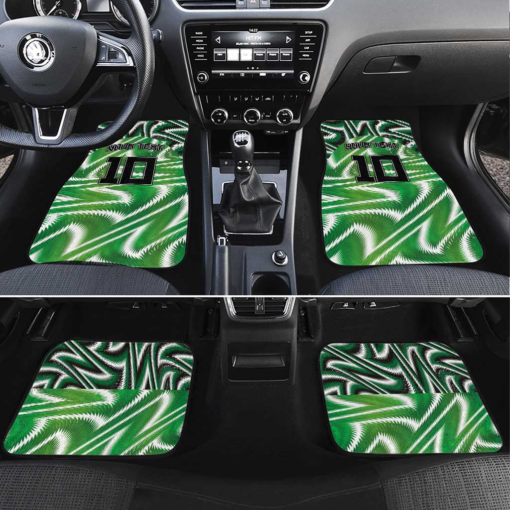 Custom Nigeria Football Car Mats Sporty Super Eagles
