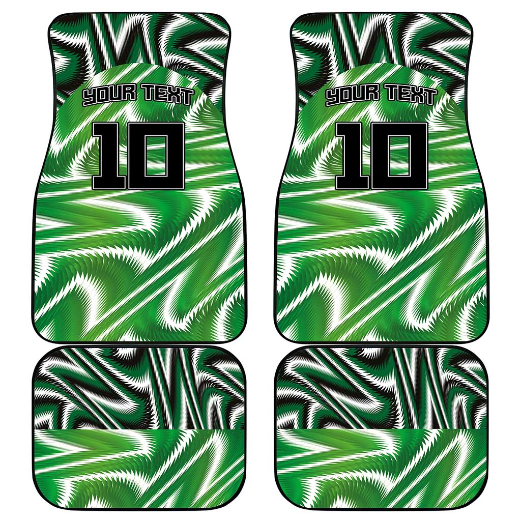 Custom Nigeria Football Car Mats Sporty Super Eagles