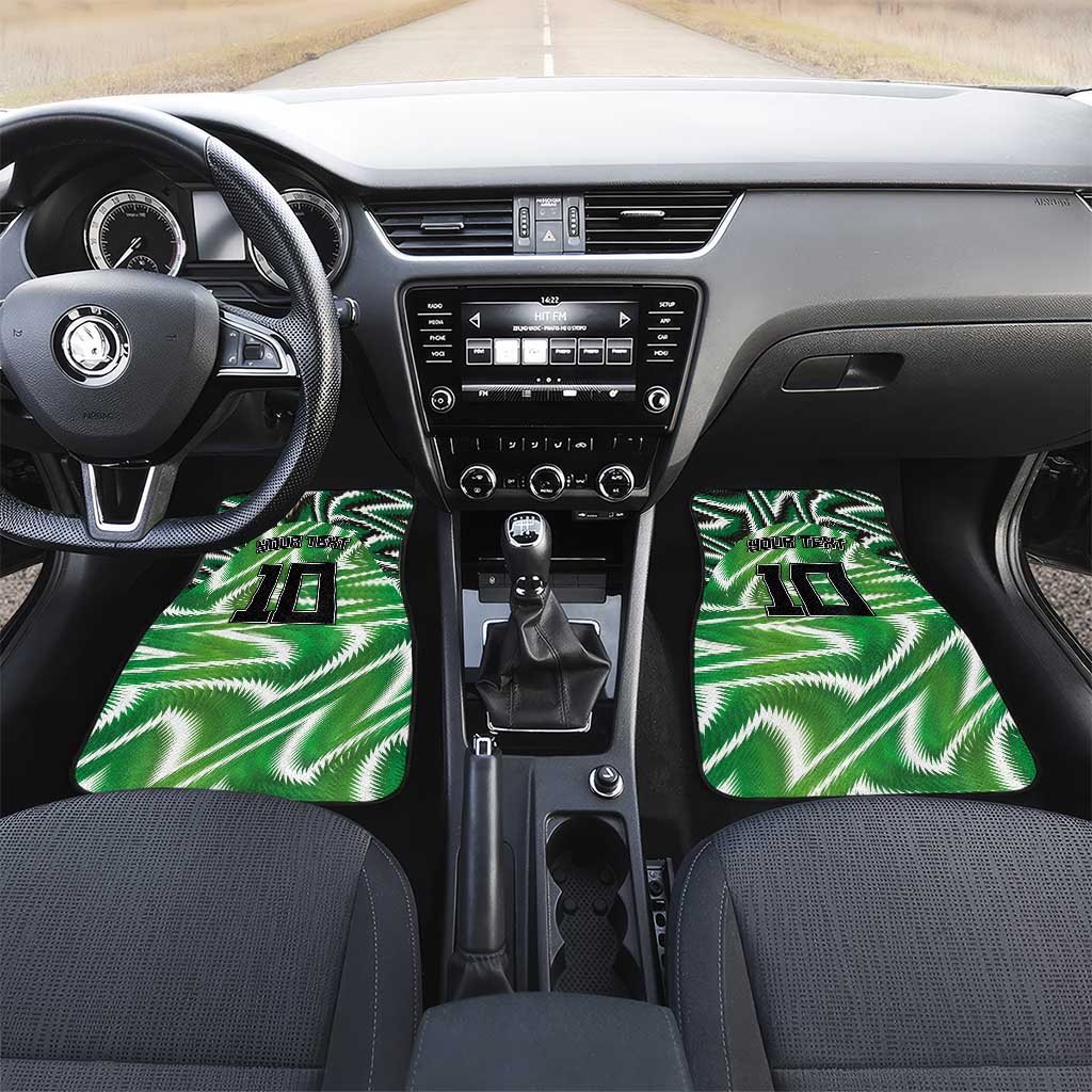 Custom Nigeria Football Car Mats Sporty Super Eagles