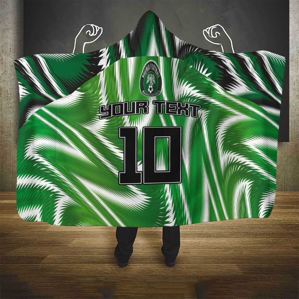 Custom Nigeria Football Hooded Blanket Sporty Super Eagles