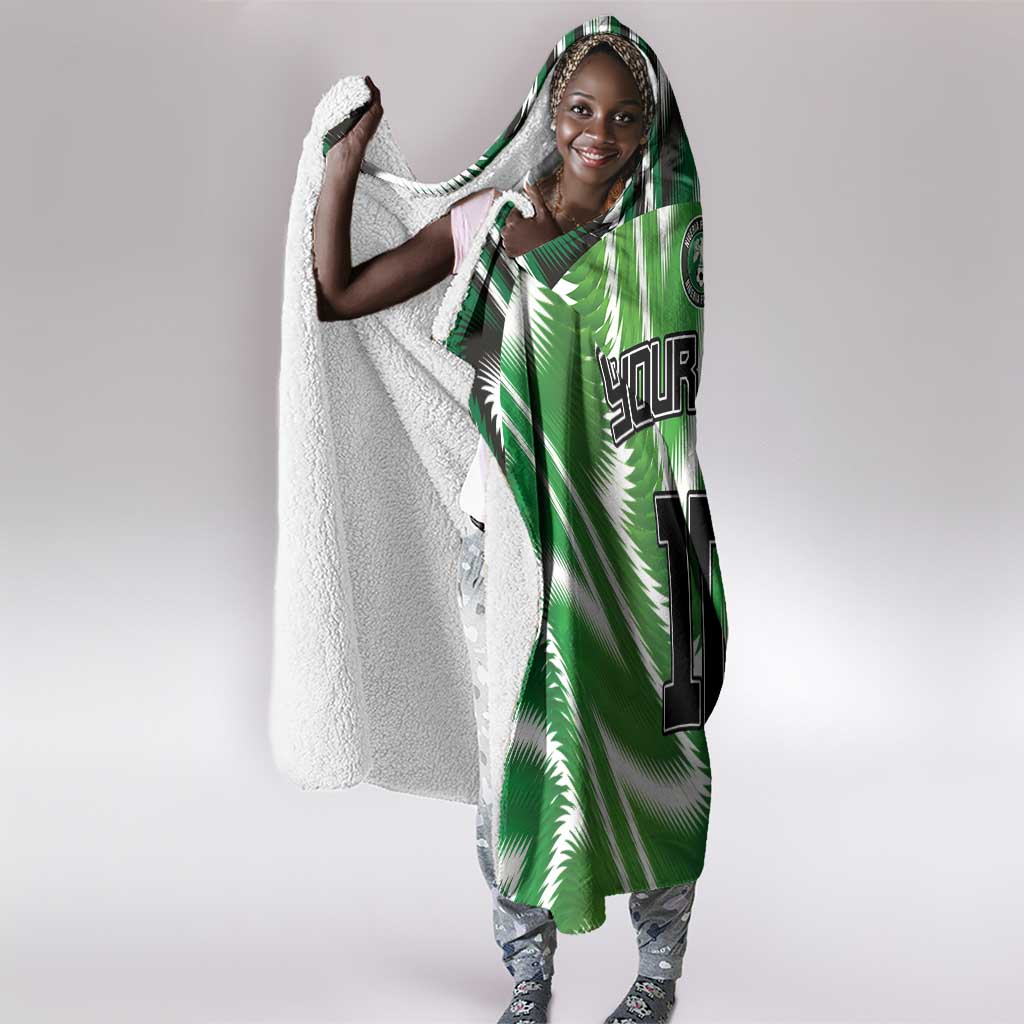 Custom Nigeria Football Hooded Blanket Sporty Super Eagles