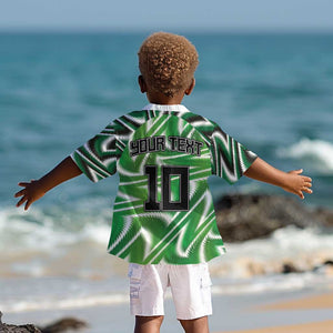 Custom Nigeria Football Kid Hawaiian Shirt Sporty Super Eagles