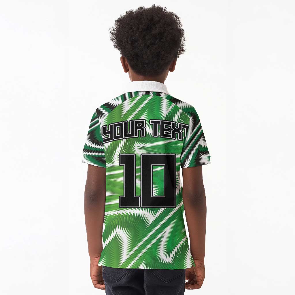 Custom Nigeria Football Kid Polo Shirt Sporty Super Eagles