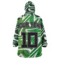 Custom Nigeria Football Kid Wearable Blanket Hoodie Sporty Super Eagles