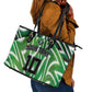 Custom Nigeria Football Leather Tote Bag Sporty Super Eagles