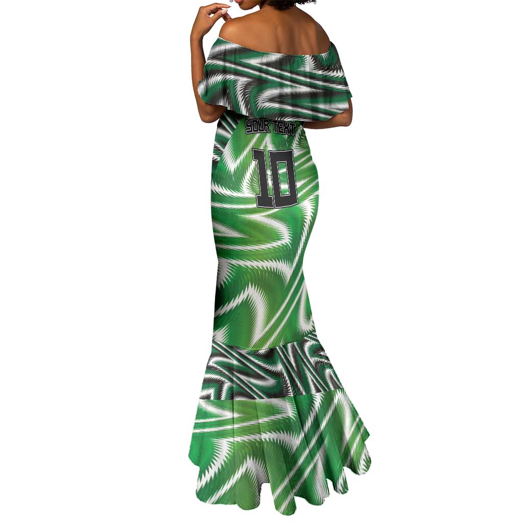 Custom Nigeria Football Mermaid Dress Sporty Super Eagles