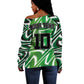 Custom Nigeria Football Off Shoulder Sweater Sporty Super Eagles