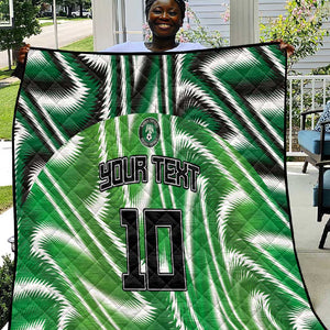 Custom Nigeria Football Quilt Sporty Super Eagles