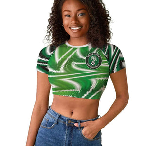 Custom Nigeria Football Raglan Cropped T shirt Sporty Super Eagles