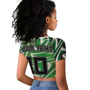Custom Nigeria Football Raglan Cropped T shirt Sporty Super Eagles