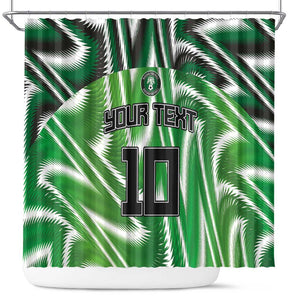 Custom Nigeria Football Shower Curtain Sporty Super Eagles