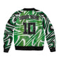 Custom Nigeria Football Sleeve Zip Bomber Jacket Sporty Super Eagles
