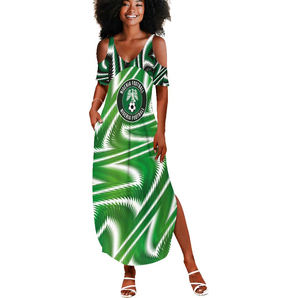 Custom Nigeria Football Summer Maxi Dress Sporty Super Eagles