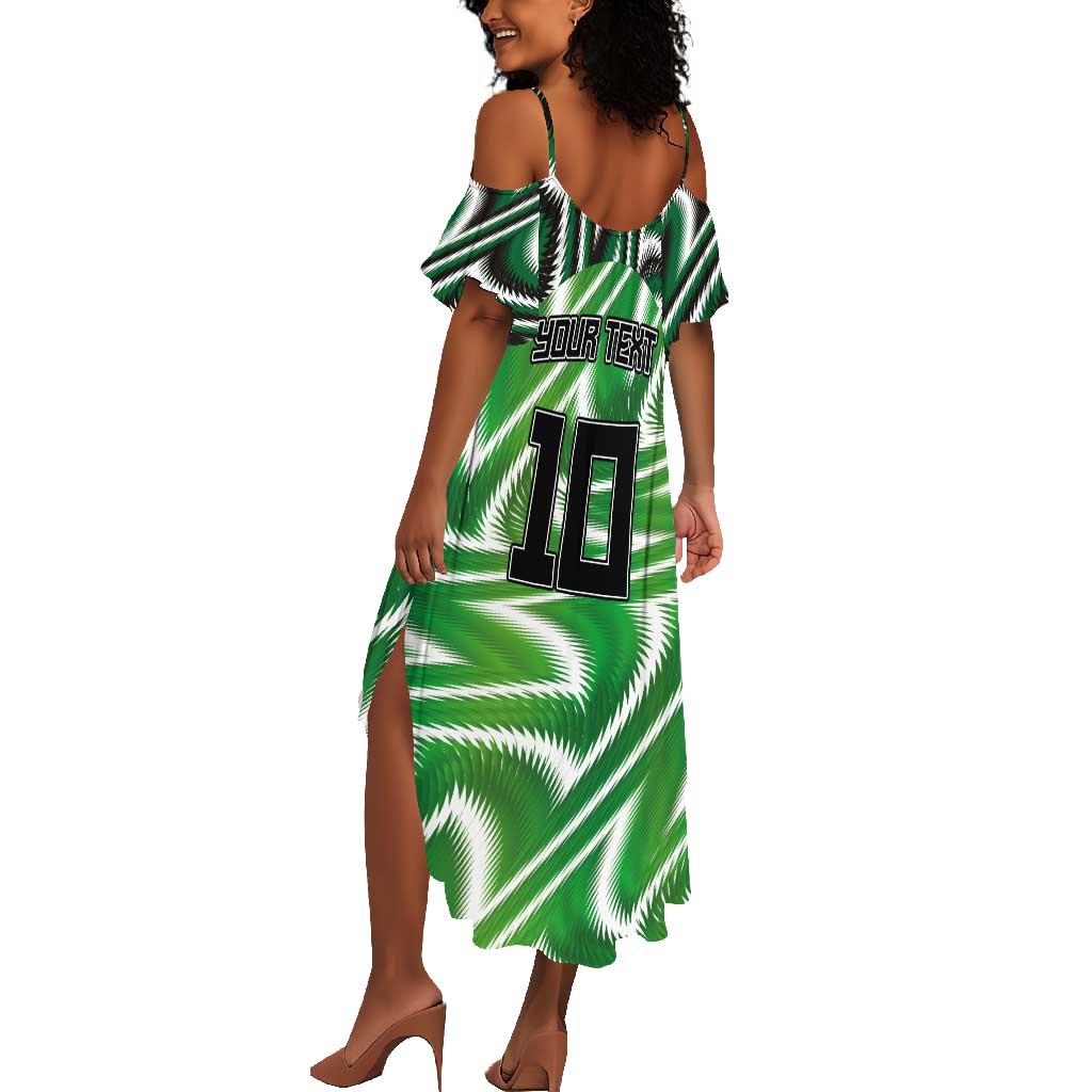 Custom Nigeria Football Summer Maxi Dress Sporty Super Eagles