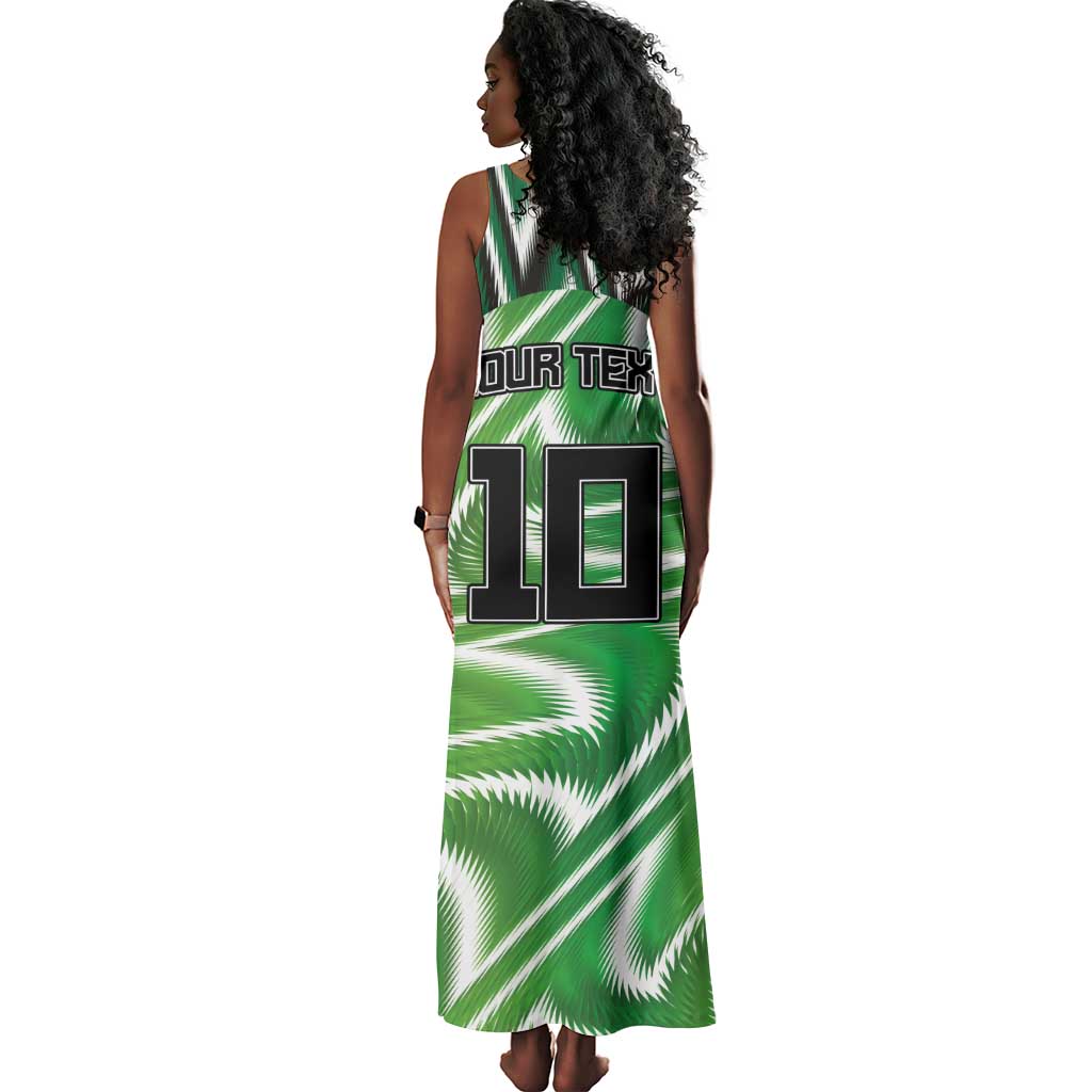 Custom Nigeria Football Tank Maxi Dress Sporty Super Eagles