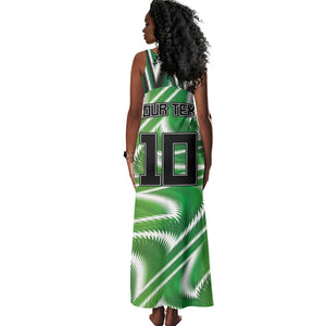 Custom Nigeria Football Tank Maxi Dress Sporty Super Eagles