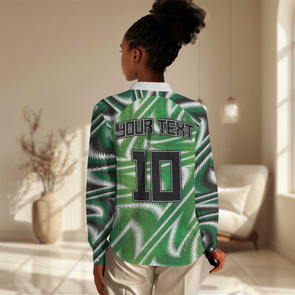 Custom Nigeria Football Women Casual Shirt Sporty Super Eagles